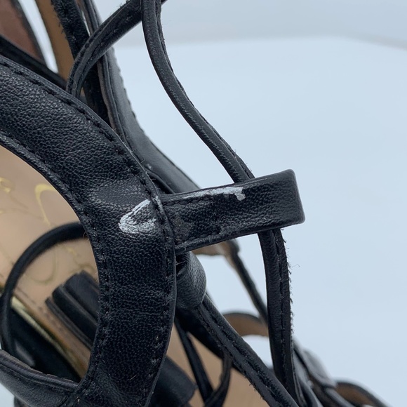 Jessica Simpson Black Lace Up the Front with Tassel And Gold Zippered Back! - Picture 4 of 10